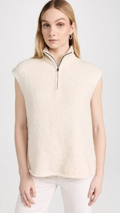 James Perse Half Zip Sweater Vest