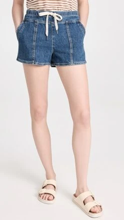James Perse Patch Pocket Denim Shorts