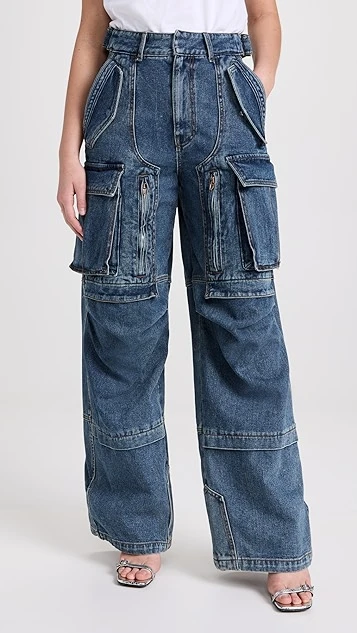 Juun. J Multi Pocket Cargo Denim Pants - Image 6