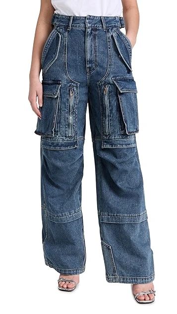 Juun. J Multi Pocket Cargo Denim Pants - Image 7
