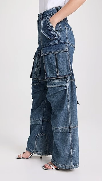 Juun. J Multi Pocket Cargo Denim Pants - Image 3