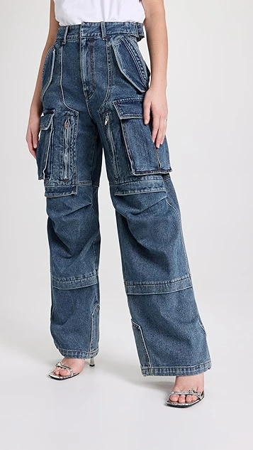 Juun. J Multi Pocket Cargo Denim Pants