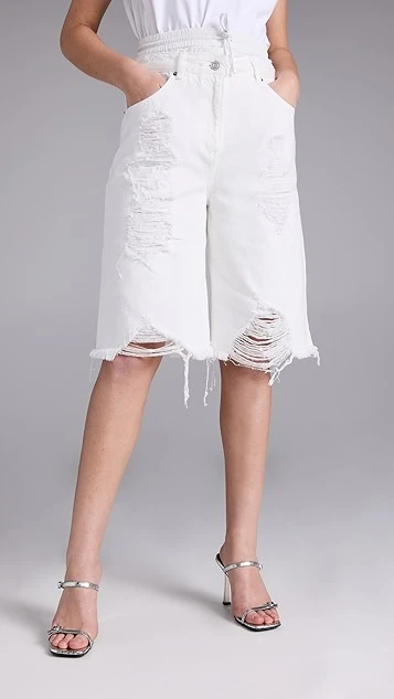 Juun. J Double Waist Denim Bermuda Shorts - Image 7