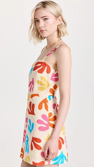 KITRI Ivy Leaf Print Mini Dress - Image 3