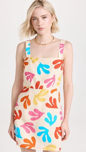 KITRI Ivy Leaf Print Mini Dress