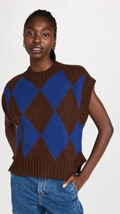 La Double J Argyle Gilet Vest