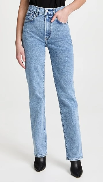 LE JEAN High Rise Sabine Straight Jeans