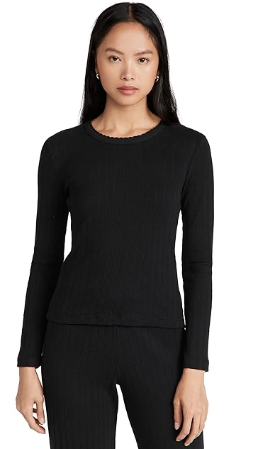 Leset Pointelle Slim Fit Long Sleeves - Image 6