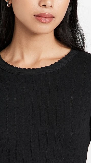 Leset Pointelle Slim Fit Long Sleeves - Image 5