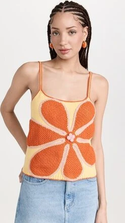 Lingua Franca Crochet Flower Tank