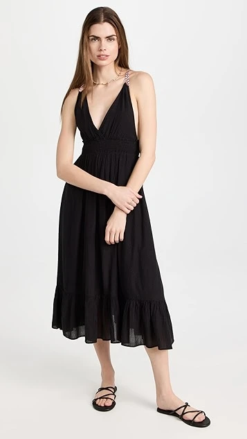 Scotch & Soda Smock Waistband Maxi Dress