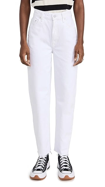 MOTHER High Waisted Double Stack Hover Fray Jeans - Image 6