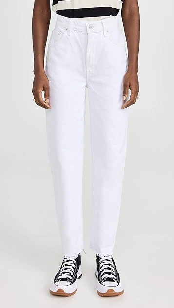 MOTHER High Waisted Double Stack Hover Fray Jeans - Image 7