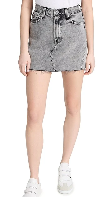 MOTHER High Waisted Wedge Micro Skirt - Image 6