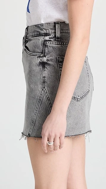 MOTHER High Waisted Wedge Micro Skirt - Image 3