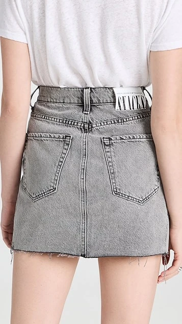 MOTHER High Waisted Wedge Micro Skirt - Image 2