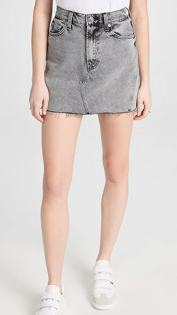 MOTHER High Waisted Wedge Micro Skirt - Image 7