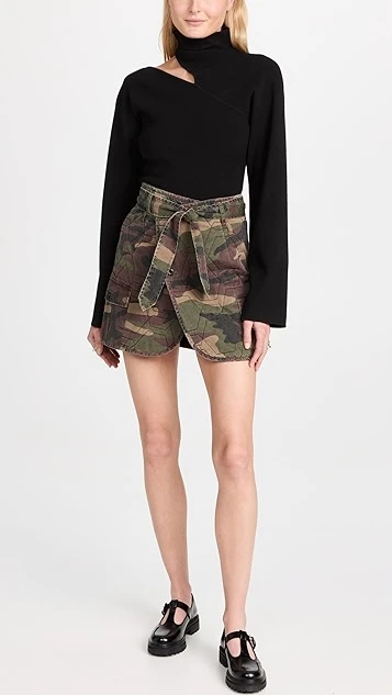 Marissa Webb Katrina Quilted Camo Miniskirt - Image 4