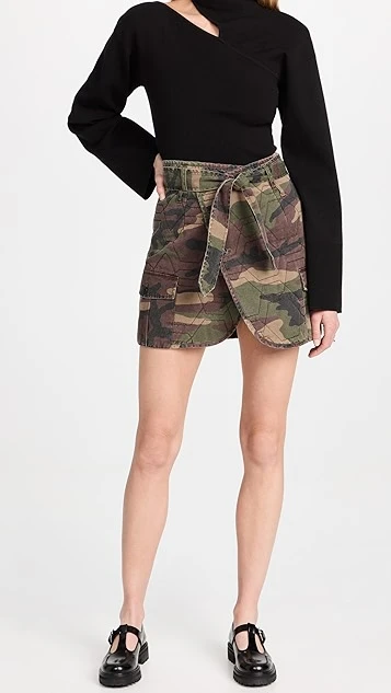 Marissa Webb Katrina Quilted Camo Miniskirt - Image 7
