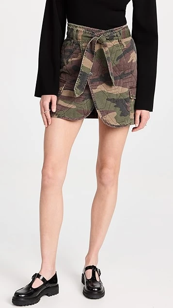 Marissa Webb Katrina Quilted Camo Miniskirt
