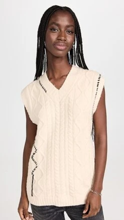 Ninety Percent Hedy Cable Sweater Vest