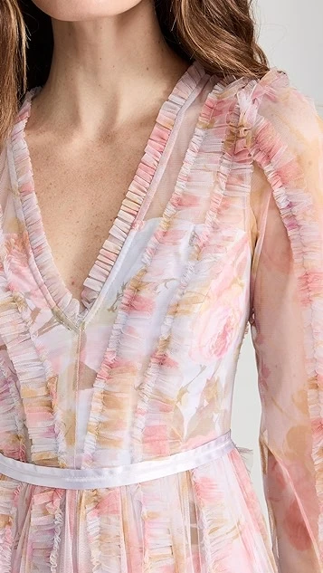 Needle & Thread Rose Bluebell Garden V Neck Gown - Image 5