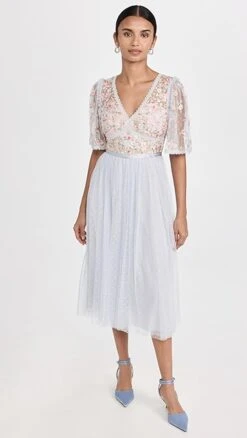 Needle & Thread Ribbon Bouquet Bodice Ankle Dress