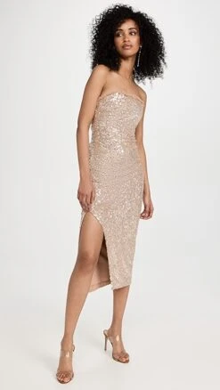 Needle & Thread Stellar Gloss Strapless Ankle Gown