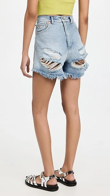 Natasha Zinko Reversible Denim Ragged Shorts - Image 2