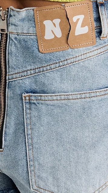 Natasha Zinko Reversible Denim Ragged Shorts - Image 5