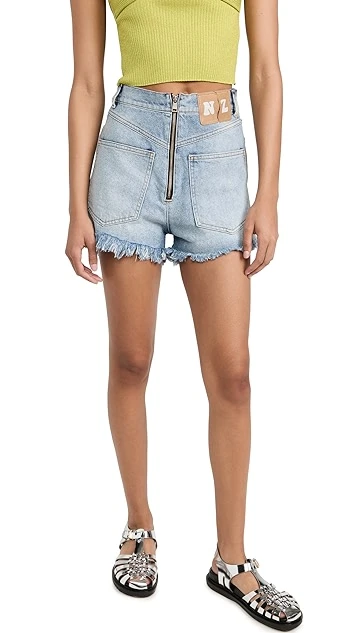 Natasha Zinko Reversible Denim Ragged Shorts - Image 7