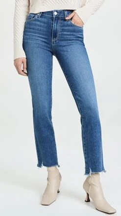PAIGE Cindy Bay Jeans With Destroyed Hem
