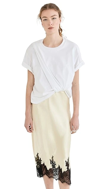 3.1 Phillip Lim Draped T-Shirt Slip Combo Dress - Image 6