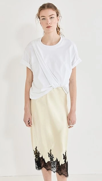 3.1 Phillip Lim Draped T-Shirt Slip Combo Dress - Image 7