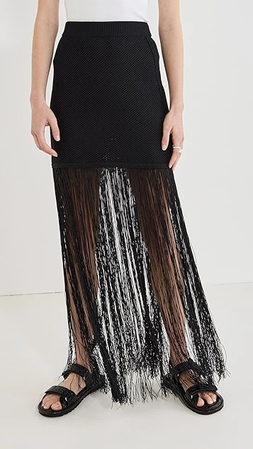 3.1 Phillip Lim Textured Skirt With Fringe - Image 7