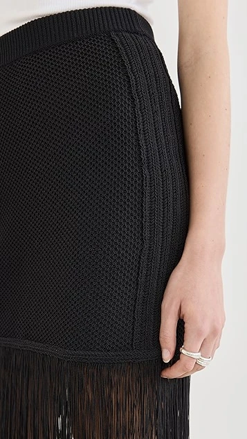 3.1 Phillip Lim Textured Skirt With Fringe - Image 5