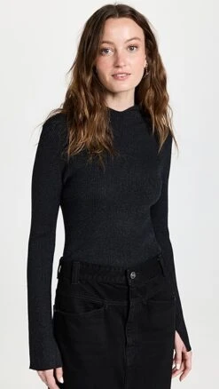 Pixie Market Sumi Knit Hoodie Top