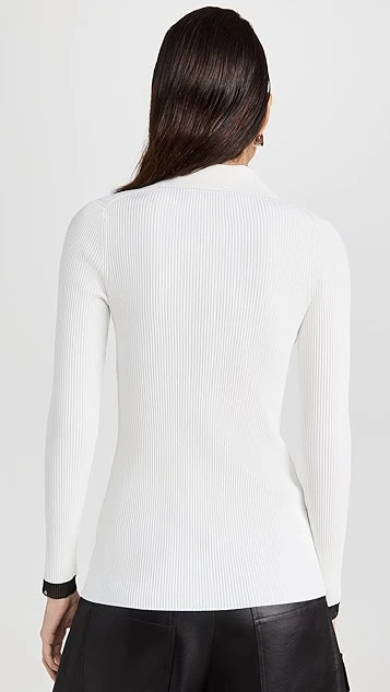 Proenza Schouler White Label Rib Knit Fitted Cardigan - Image 2