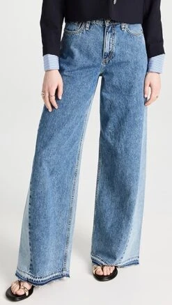 Rag & Bone Sofie Two Tone Jeans