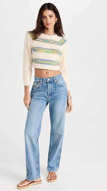 RE/DONE Baby Raglan Crewneck Sweater - Image 4