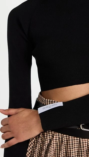 ROKH Back Ribbon Cropped Mask Top - Image 5