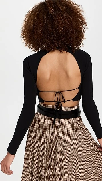 ROKH Back Ribbon Cropped Mask Top - Image 2