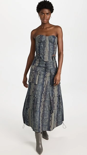 ROKH Long Multipocket Utility Skirt - Image 4