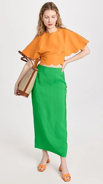 Rosie Assoulin Midi Pencil Skirt - Image 4