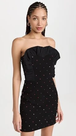 Rebecca Vallance Pollock Strapless Mini Dress