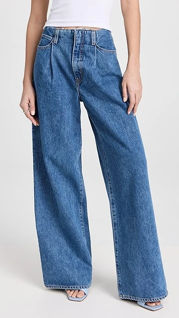SLVRLAKE Taylor Wide Pleated Jeans - Image 7