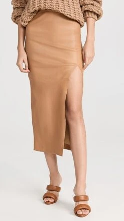 SPRWMN Tube Skirt With Front Slit