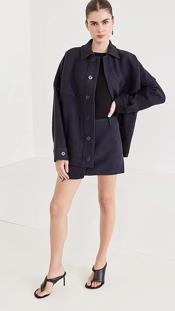 Tibi Boiled Wool Mini Skirt - Image 4