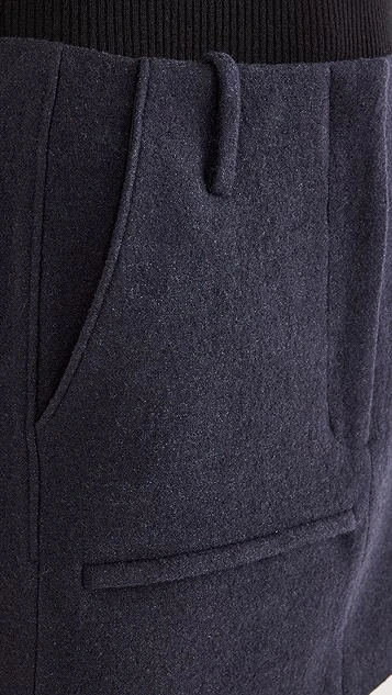 Tibi Boiled Wool Mini Skirt - Image 5