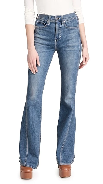 Veronica Beard Jean Sheridan Jeans With Side Seam Gusset - Image 6